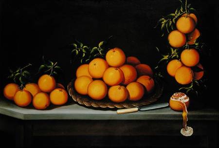 Still life with oranges od Francisco de Vargas