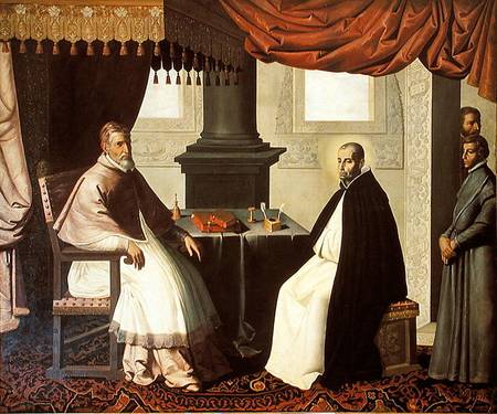 St. Bruno (1030-1101) and Pope Urban II (c.1035-99) od Francisco de Zurbarán (y Salazar)