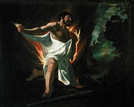 Hercules Tearing the Burning Robe od Francisco de Zurbarán (y Salazar)