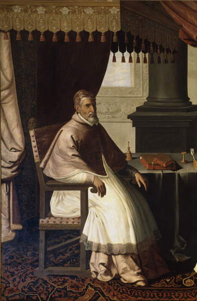 Pope Urban II / Painting by Zuburán od Francisco de Zurbarán (y Salazar)