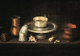 Still Life with a Bowl of Chocolate, or Breakfast with Chocolate