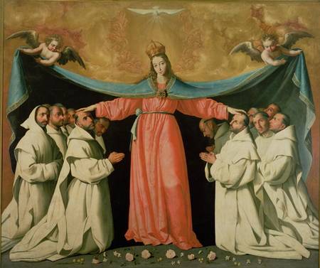 Virgin of the Misericordia Sheltering the Carthusians od Francisco de Zurbarán (y Salazar)