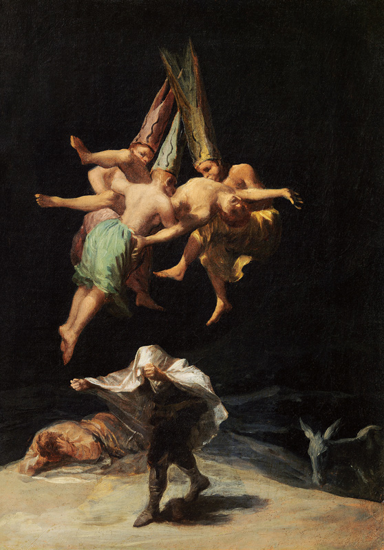 Flight of witches od Francisco José de Goya