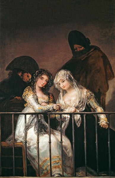 Majas on a dress circle od Francisco José de Goya