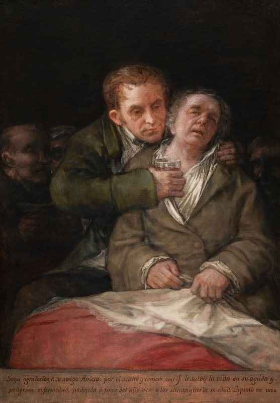 Self-portrait with Arrieta od Francisco José de Goya