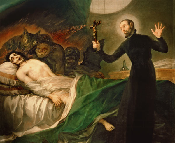 St. Francis Borgia (1510-72) Helping a Dying Impenitent od Francisco José de Goya