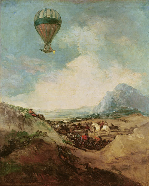 The Balloon or, The Ascent of the Montgolfier od Francisco José de Goya