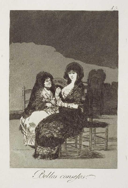 Bellos consejos ("Gute Ratschläge"). od Francisco José de Goya