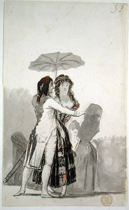 Couple with a Parasol od Francisco José de Goya