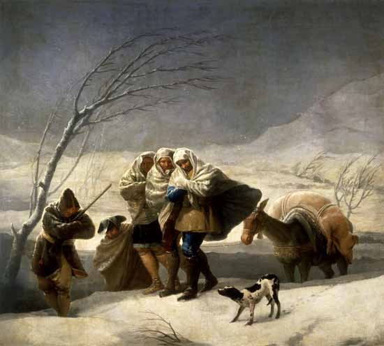 The winter (or: Snowfall) od Francisco José de Goya