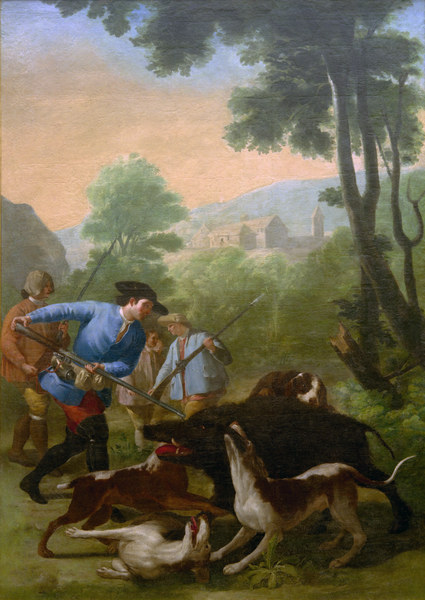 The Boar Hunt od Francisco José de Goya
