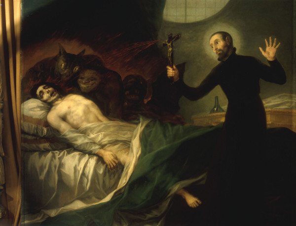 Francis of Borgia, deathbed od Francisco José de Goya