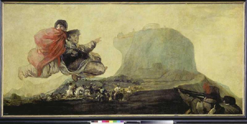 (witches' sabbath end the black pictures of the Quinta del Sordo) od Francisco José de Goya