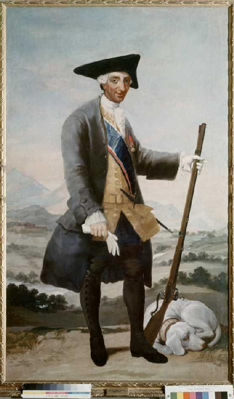 Karl III. of Spain in the hunting outfit. od Francisco José de Goya