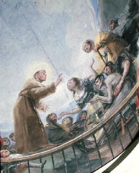 St. Anthony Preaching, detail from the Miracle of St. Anthony of Padua, from the cupola