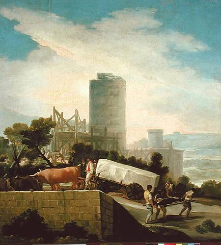 Transporting a Stone Block od Francisco José de Goya
