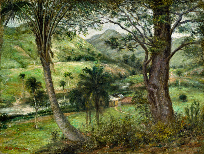 Mountain countryside of Guaraguao (Puerto Rico) od Francisco Oller y Cestero