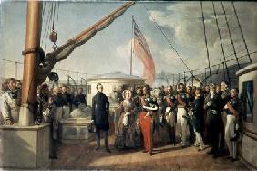 Meeting between Louis-Philippe I (1773-1850) and Queen Victoria (1819-1901) at Le Treport, 2nd Septe