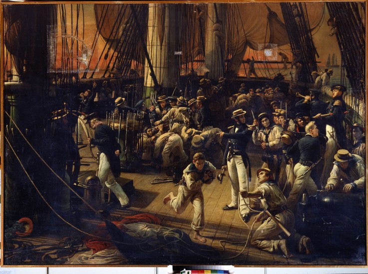 Preparation to the boarding od François August Biard
