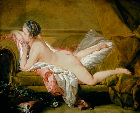 (resting girl Louise O ' Murphy) od François Boucher