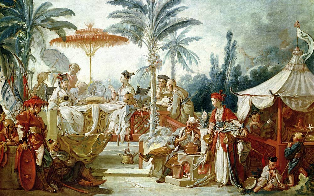Feast of the Chinese Emperor, study for a tapestry cartoon, c.1742 od François Boucher