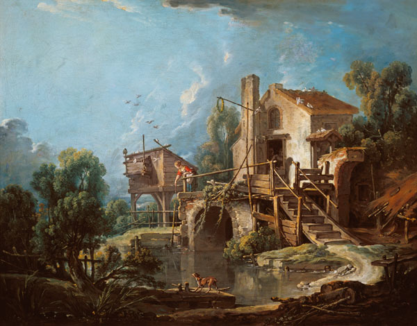 Landscape with Mill od François Boucher