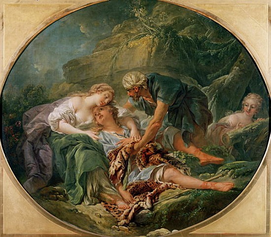 Amintas Brought Back to Life in the Arms of Sylvie od François Boucher