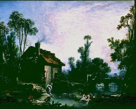 Landscape with a Watermill od François Boucher