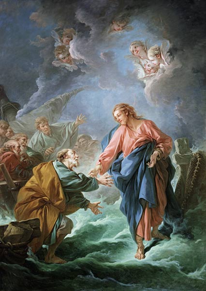 St. Peter Invited to Walk on the Water od François Boucher
