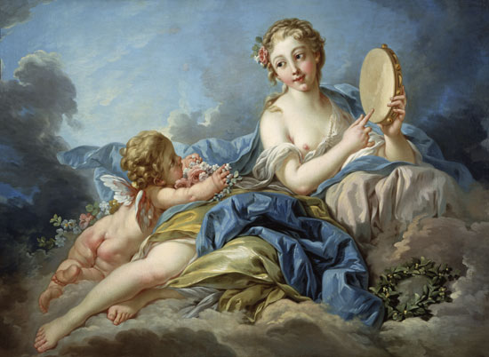 Terpsichore, the Muse of the choir lyric poetry. od François Boucher