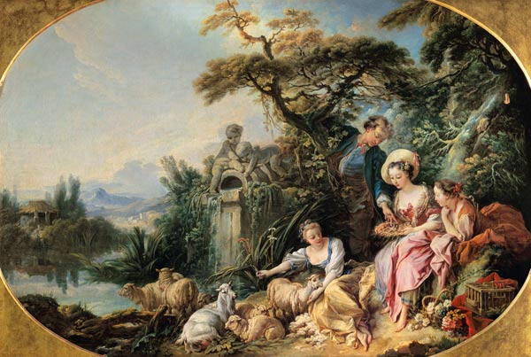 The Shepherd's Gift or, The Nest od François Boucher