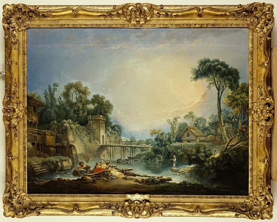The Rustic Bridge, c.1756 od François Boucher