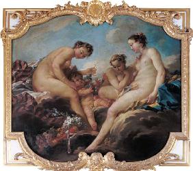The Three Graces, decorative panel from the Bedroom of the Princess of Rohan