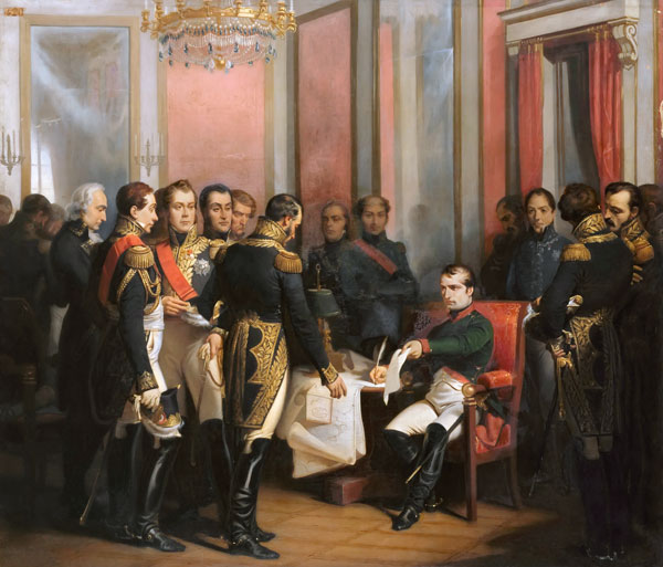 The Abdication of Napoleon at Fontainebleau on 11 April 1814 od Francois Bouchot