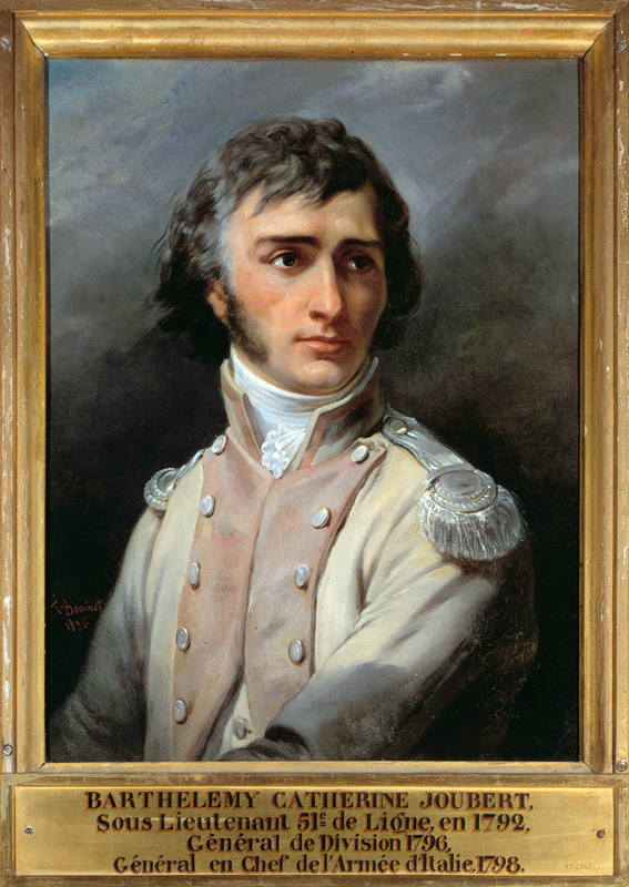 Portrait of Barthelemy Joubert (1769 - 1799) in second lieutenant's uniform, 1792 od Francois Bouchot