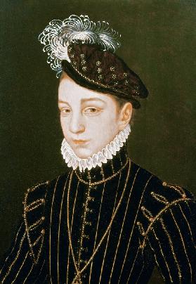 Portrait of Charles IX (panel) (related to drawing in Hermitage, St. Petersburg)