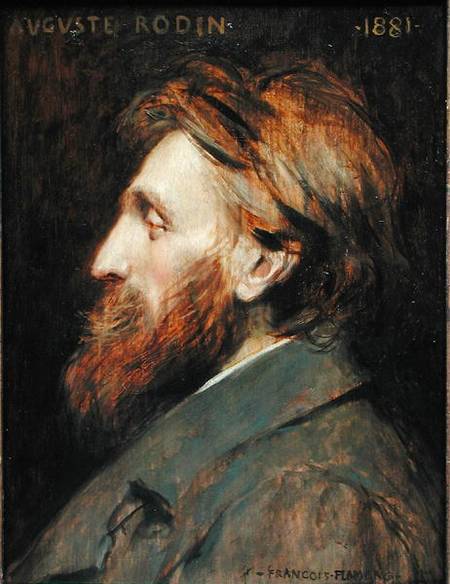 Portrait of Auguste Rodin (1840-1917) od François Flameng
