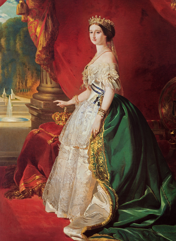 Empress Eugenie (1826-1920) after a portrait by Francois Xavier Winterhalter (1806-73) od Francois Gabriel Guillaume Lepaulle