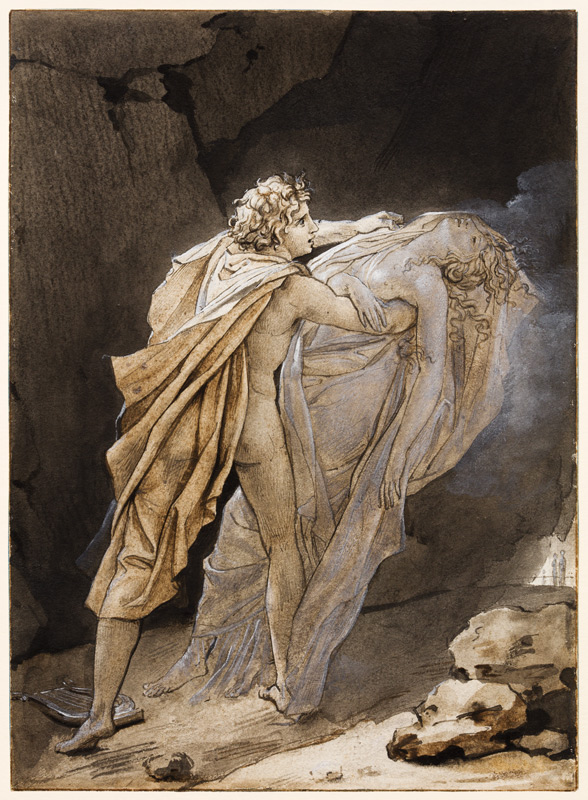 Orpheus tries to hold on to Eurydice od François Gérard