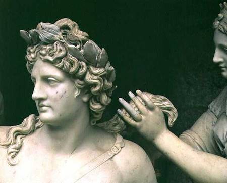 Apollo Tended by the Nymphs, detail showing the head of Apollo, intended for the Grotto of Thetis ex od Francois Girardon