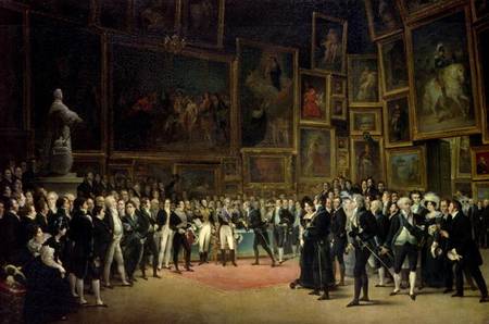 Charles X presenting awards to the artists at the end of the exhibition of 1824 od François-Joseph Heim