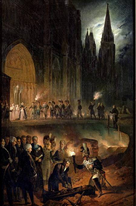 Transferring the Bones of the Royal Family to the Church of St. Denis od François-Joseph Heim