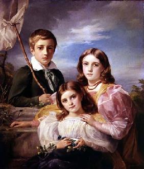 Leon Suys and his two sisters
