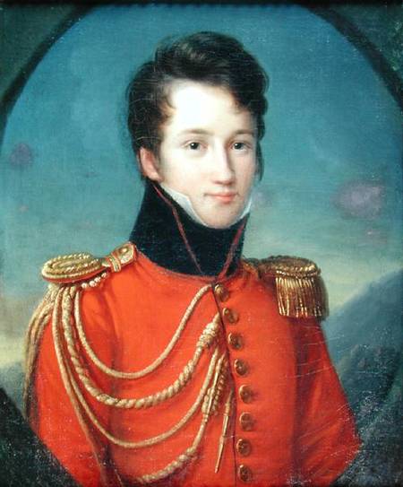 Portrait of Alfred de Vigny (1797-1863) od Francois Josephe Kinson
