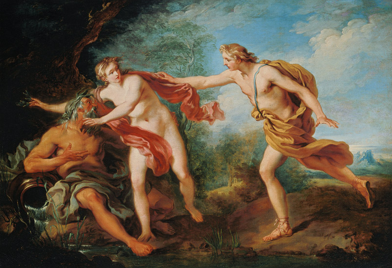 Apollo verfolgt Daphne. od François Lemoyne