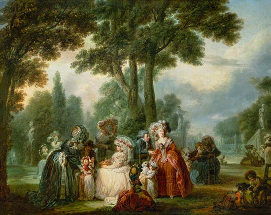 A Meeting in the Park od Francois Louis Joseph Watteau