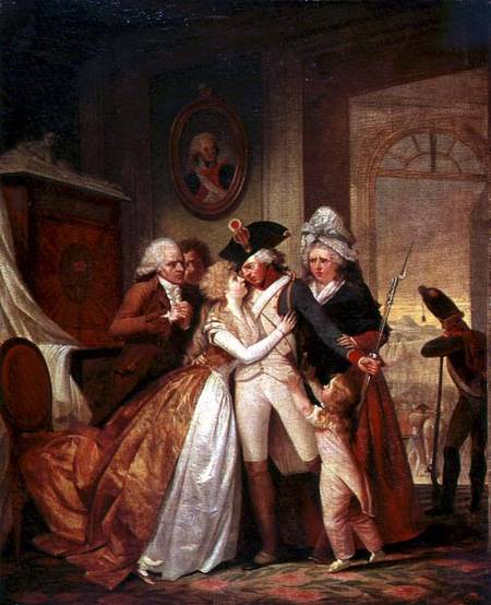 The Departure of the Volunteers od Francois Louis Joseph Watteau