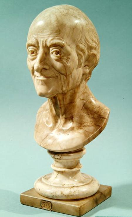 Bust of Voltaire (1694-1778) od Francois Marie Rosset
