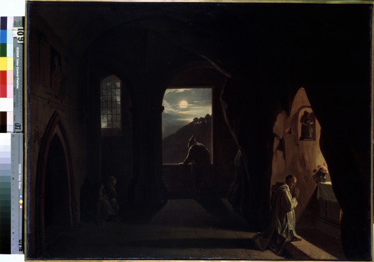 Monks in a Cave od François Marius Granet