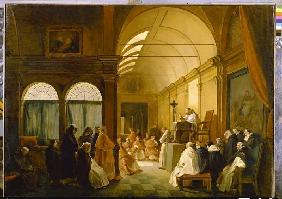 Meeting of the Kapitulare of a cloister.